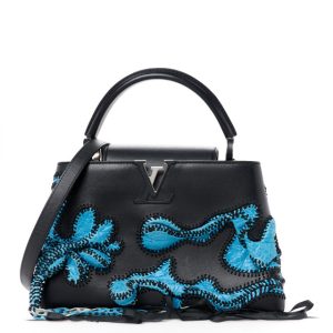 Louis Vuitton Calfskin Lambskin Artycapucines Nicholas Hlobo PM Black