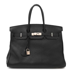 Hermes Taurillon Clemence Birkin 35 Black