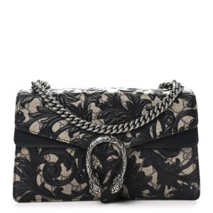 Gucci GG Supreme Monogram Arabesque Small Dionysus Shoulder Bag Black