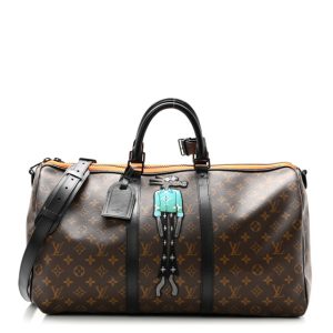 Louis Vuitton Monogram Embroidered Cartoon LV Friends Keepall Bandouliere 50