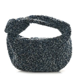 Bottega Veneta Denim Boucle Mini Jodie Indigo Silver
