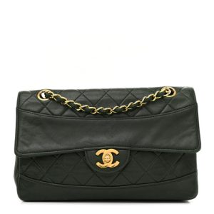 Chanel Lambskin Quilted Small Single Flap Green