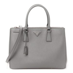 Prada Saffiano Lux Large Galleria Double Zip Tote Marmo