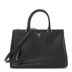 Prada Saffiano Lux Medium Galleria Double Zip Tote Black