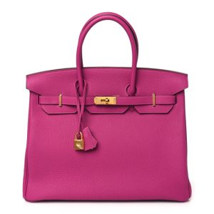 Hermes Togo Horseshoe Birkin 35 Rose Poupre Rose Extreme