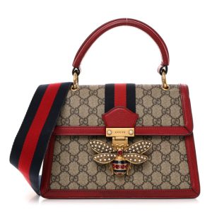 Gucci GG Supreme Monogram Small Queen Margaret Top Handle Bag Red
