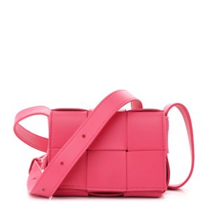 Bottega Veneta Lambskin Maxi Intrecciato Extra Mini Cassette Crossbody Bag Bon Bon