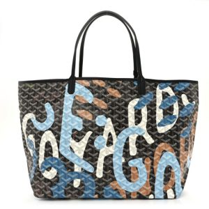 Goyard Goyardine Saint Louis Lettres Camouflage GM Black Blue