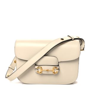 Gucci Azalea Calfskin Horsebit 1955 Shoulder Bag Mystic White
