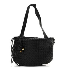Bottega Veneta Nappa Intrecciato Small Bulb Black