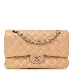 Chanel Caviar Quilted Medium Double Flap Beige