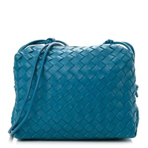 Bottega Veneta Nappa Intrecciato Medium Loop Camera Bag Pool