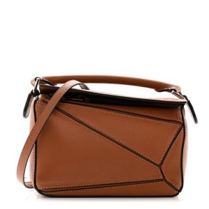 Loewe Calfskin Mini Puzzle Bag Tan