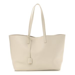 Saint Laurent Calfskin Large Shopping Tote Crema Soft