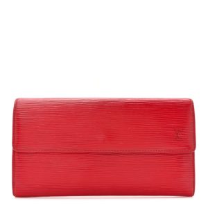 Louis Vuitton Epi Sarah Wallet Red