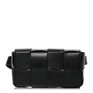 Bottega Veneta Nappa Maxi Intreccio The Belt Cassette Bag Black
