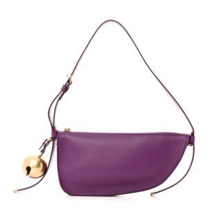 Burberry Calfskin Mini Shield Sling Bag Thistle