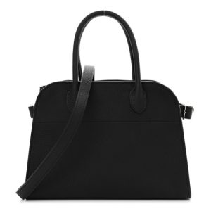 The Row Grained Calfskin Soft Margaux 10 Bag Black