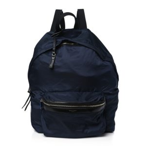 Saint Laurent Nylon City Fold Up Backpack Belt Bag Navy