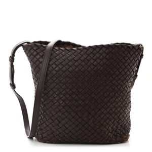 Bottega Veneta Nappa Intrecciato Cabat Bucket Ebano