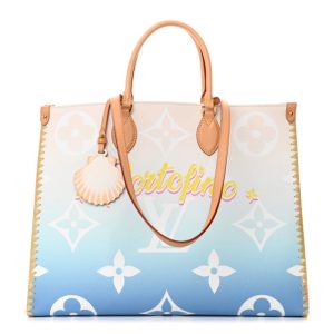 Louis Vuitton Monogram Giant Raffia Portofino By The Pool Onthego GM Blue