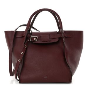 Celine Supple Grained Calfskin Small Big Bag Wine