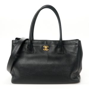 Chanel Caviar Cerf Executive Shopper Tote Black