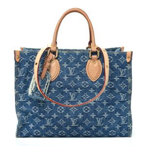 Louis Vuitton Monogram Denim Onthego MM Blue