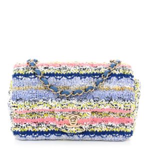 Chanel Knit Mini Rectangular Flap Multicolor