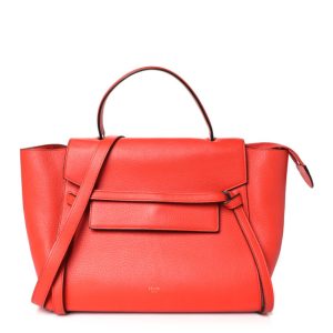 Celine Grained Calfskin Mini Belt Bag Coral Orange
