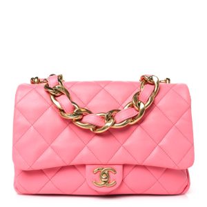 Chanel Lambskin Quilted Large CC Funky Town Flap Pink
