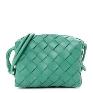 Bottega Veneta Nappa Intrecciato Candy Loop Camera Bag Mermaid