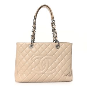 Chanel Caviar Quilted Grand Shopping Tote GST Beige Clair