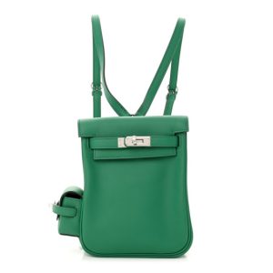 Hermes Swift Kelly Jump Backpack Vert Vertigo