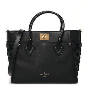Louis Vuitton Calfskin Monogram Tufting On My Side Black