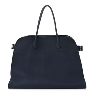 The Row Grained Calfskin Soft Margaux 17 Indigo