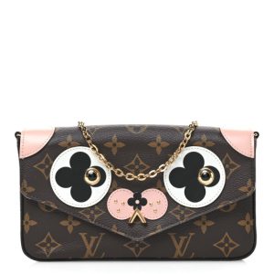 Louis Vuitton Monogram Valentine Dog Pochette Felicie Chain Wallet