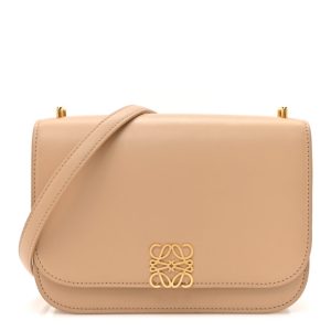 Loewe Silk Calfskin Small Goya Bag Nude