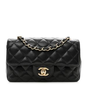 Chanel Caviar Quilted Mini Rectangular Flap Black