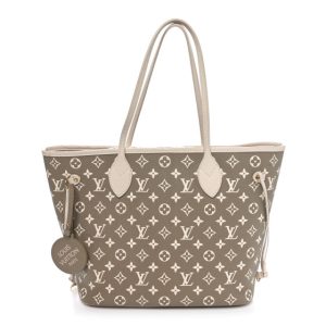 Louis Vuitton Empreinte Monogram Spring In The City Neverfull MM Kaki Beige Cream