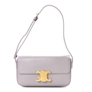 Celine Shiny Calfskin Triomphe Shoulder Bag
