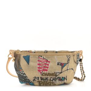 Chanel Graffiti Printed Canvas Street Spirit Waist Belt Bag Multicolor