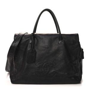 Chanel Lambskin Timeless CC Duffle Bag Black