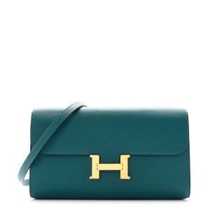 Hermes Epsom Constance Long Wallet To Go Vert Bosphore