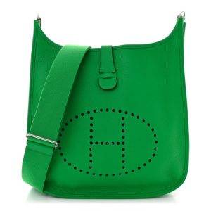 Hermes Taurillon Clemence Evelyne III GM Bambou