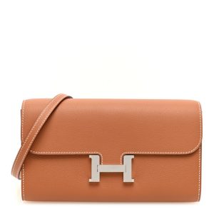 Hermes Evercolor Constance Wallet To Go Gold