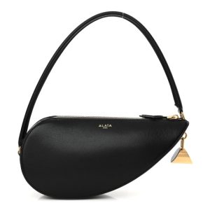 Alaia Goatskin Le Demi Coeur Bag Black