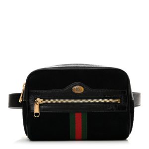 Gucci Suede Small Ophidia Belt Bag 85 34 Black