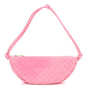 Bottega Veneta Nappa Intrecciato Half Moon Pouch On Strap Ribbon