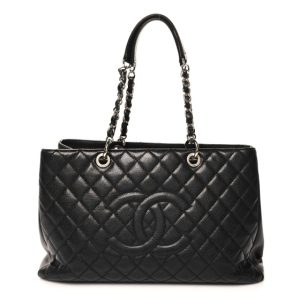 Chanel Caviar Quilted XL Grand Shopping Tote GST Black